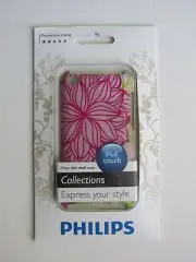 Philips iPod Touch Slim Shell Case - Pink/Green Flowers DLA8255/17 New