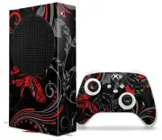 Skins XBOX Series S Console Controller Twisted Garden Gray Red