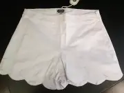 White Scallop Shorts by Mud Pie, Size Small (4-6), NWT