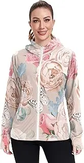 [Caihoyu] Womens Hoodies Zip Up Quick Dry Swim Shirts UPF 50+ Protection
