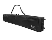 Rolling Ski Bag - Padded Snowboard Bag Carrier with Wheels for Air 175 Black