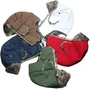 [KJIASDFE] Bomber Hats Winter Hats for Men Women Hat Warm Ear Flaps Ski Hat Cap Unisex Soft Windproof Snow Caps Female Warm,Blue-S57cm