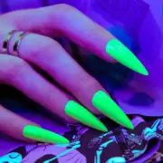 I Scream Nails House of Horrors - Fluro Neon Green Glows Under UV Nail Polish