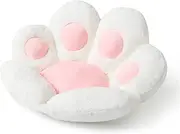 Cat Paw Cushion Comfy Kawaii Chair Cushion 31.4 x 27.5 inch Bear Paw Lazy Sofa Office Floor Pillow Cute Plush Seat Pad for Gaming Chair for Bedroom Decor Colorful (White)