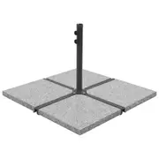 Umbrella Weight Plates 4 pcs Grey Granite Square 100 kg vidaXL