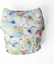 Monarch Ultimate Wipeable Cloth Nappy with Hook & Loop Closure, Toad's Tale