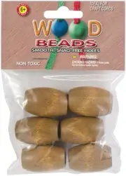Pepperell Oval Wood Beads 32mmX22mm 6/Pkg-Maple PWB3222-02