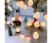 Christmas Lights String Santa Claus Snowman Garland LED Christmas Tree Decorative Light Party New Year's Decor