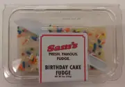 Birthday Cake Sams Fresh Famous Fudge (2) 8 oz Containers Free Shipping