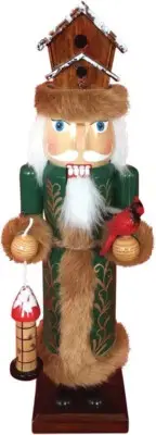 SANTA'S WORKSHOP 14" WOODEN BIRDHOUSE NUTCRACKER CHRISTMAS TABLE TOP DECOR