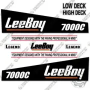 Fits LeeBoy 7000C Decal Kit Asphalt Paver Equipment Decals (7000) - 7 YEAR VINYL