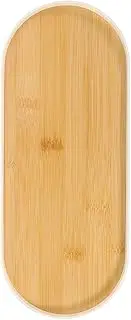 Hohopeti Elegant Oval Jewelry Storage Bamboo Perfume Tray for Dresser or Bathroom