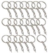 Urban Crafter Metal Keyring With Hook 20 Pack Silver