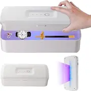 Nail Tool Sterilizer Portable USB Charge Sterilization Box for Manicure Salon,Tweezers,Tattoo,Scissors,Jewelry,Phone, Watch,Keys (White)