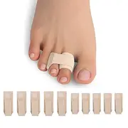 8 Pack Hammer Toe Corrector Toe Splint For Broken Toes Brace Orthopedic Separator Cushioned Bandages Heal Wrap Toe Straighteners for Crooked Toes