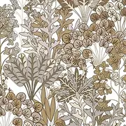 Fiula Self-Adhesive Wallpaper Leaves Light Brown Gold 41 x 300 cm Vintage Pattern Wallpaper Adhesive Wallpaper Furniture Vinyl Wall Wallpaper Flower Wallpaper Living Room Bedroom Furniture Film