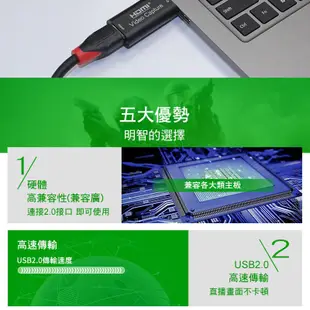 【JHS】USB2.0 HDMI 影音擷取卡 擷取 PS4 筆電轉接器 HDMI轉USB OBS switch