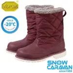 【日本 CARAVAN】女 SHC_7W 保暖防水中筒雪靴 雪鞋/黃金大底.3M化纖保暖纖維_波爾多酒紅_0023027