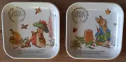 Beatrix Potter Lot of 2 Trinket Dish Peter Rabbit