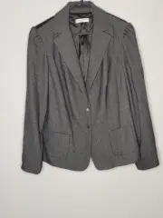 Tahari Woman Size 14 Black/Grey Denizard Jacket