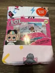 LOL SURPRISE 4 Piece Full Sheet Set Fitted Flat 2 Pillow Cases Microfiber