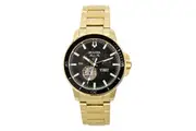 Bulova Marine Star Gold Tone Stainless Steel Black Dial Automatic Diver's 97A174 200M Men's Watch