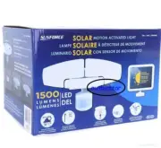 NEW Sunforce Triple Head LED Solar Motion Activated Security Light 1500 Lumens