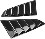 Compatible for Ford Mustang 2015 2016 2017 2018 2019-2023+ Rear Quarter Side Window Scoop Louvers Sun Shade Cover Wind Vent Air Deflector(Carbon)