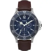 在飛比找森森購物網優惠-【TIMEX】天美時 風格系列 三眼經典紳士手錶 ( 深藍 