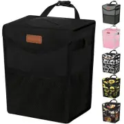 Car Trash Can with Lid Cute Leakproof Car Trash Garbage Bag Hanging Vehicle T...