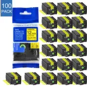 Compatible Label Maker Tape 12mm for Brother P-Touch TZe-631 PT-D210 D600 100PCS