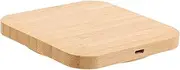 iplusmile 1Pc Wireless Phone Charger Portable Wooden Charging Plate with Creative Yellow Wood Grain Design for Home and Outdoor Use Compact Wireless Charger for All Mobile Devices