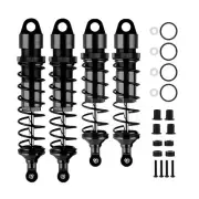 Black Alloy Machined Shock Absorber Set (4) for Traxxas 1/8 Scale Sledge Buggy