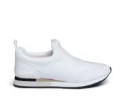 Tory Burch Women's White Laney Neoprene Slip On Sneakers Size 9.5 M N3875