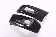 2pcs for Land Rover Discovery Sport 2015-2019 Car Styling ABS Chrome Carbon Fiber Car Seat Side Cover Trim Accessories(Black Wood Grain)