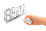 FLAITO 3D LED Multi-Functional Remote Control Digital Wall Clock (White)