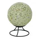 USB Bedside Light Rattan Ball Table Lamp Decorative With Metal Base For Bedroom