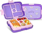 HiYZ Bento Lunch Box for Kids, Leak-Proof Kids Lunch Box with 5 Compartments, BPA-Free, Food-Safe Materials, Dishwasher Safe, Ideal Portion Sizes Bento Box for Toddlers (Dinosaur)