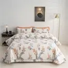 Floral Queen King Bed Patchwork Quilt Bedspread Coverlet Throw Rug 100% Cotton