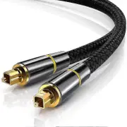 Optical Cable Digital Optical Audio Cable Toslink Optical Cable Gold-plated Plug Metal Case Nylon Braid For Equipment With Optical Fiber Square Port S