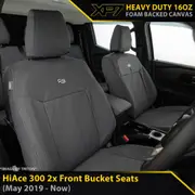 Toyota HiAce 300 XP7 Heavy Duty Canvas 2x Front Seat Covers (Made to Order)