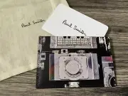 PAUL SMITH LEATHER CARDHOLDER CAMERA PRINT MADE IN ITALY RETAIL