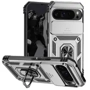 For Google Pixel 9 Pro Case, Camera Shielding Cover, Silver