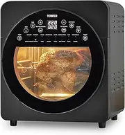 Tower T17051BLK, Vortx XL 14.5L 5-in-1 Digital Air Fryer Oven with Rotisserie, 1700W Power, Black