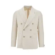 [TAGLIATORE] TAGLIATORE Tweed double-breasted blazer Man 46 46 White