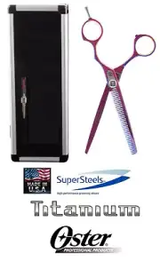 Oster SUPERSTEELS PRO TITANIUM PINK 45 Tooth THINNING BLENDING SHEAR Scissor