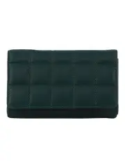 [PIERRE CARDIN] Pleated Leather Tri-Fold Wallet in Zirkon