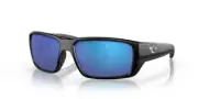Costa Del Mar Fantail Pro Unisex Sunglass Black/Polarized Blue Mirror 580G 60 mm