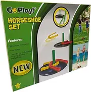 Go Play! Horseshoe Game Set, Classic Outdoor Horseshoe Game, Lawn Horseshoe Set for Family Backyard Fun, Suitable for Ages 5+