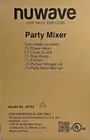 NuWave Party Mixer 6-Cup Blender Model 22193 Freezer Safe 1 speed Black